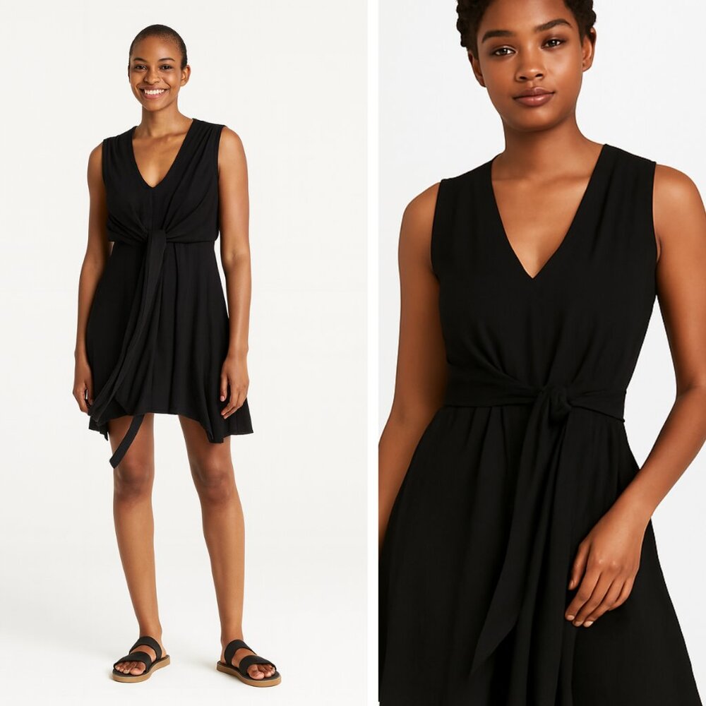 NWT All Saints Jayda Jersey Dress Black